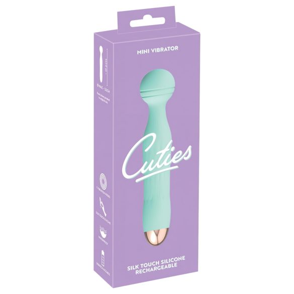 Cuties Mini Wand - uzlādējams, ūdensdrošs, masāžas vibrators (zaļš)