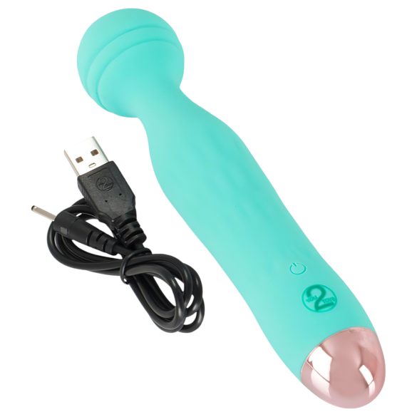 Cuties Mini Wand - uzlādējams, ūdensdrošs, masāžas vibrators (zaļš)