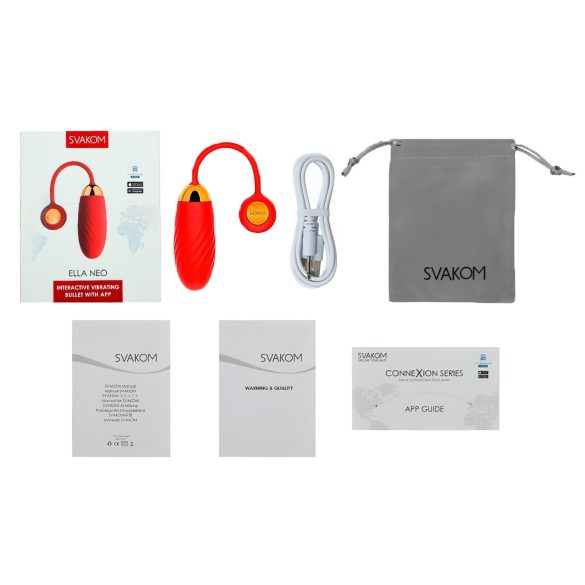 Svakom Ella Neo - vibrējošā olas rotaļlieta sarkana