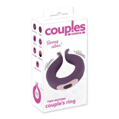   Couples Choice - pāra vibrējošs gredzens divi motori uzlādējams violets