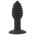 Melnais Samts Twist - uzlādējams silikona anālais vibrators (melns)