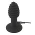Melnais Samts Twist - uzlādējams silikona anālais vibrators (melns)