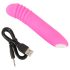 You2Toys - Flashing Mini Vibe - akumulatora, spīdošs vibrators (rozā)