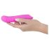 You2Toys - Flashing Mini Vibe - akumulatora, spīdošs vibrators (rozā)