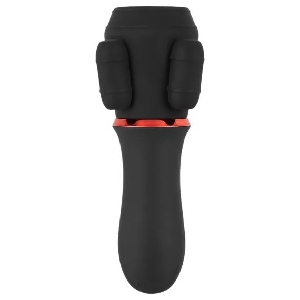 Rebel - akumulatora galviņas vibrators ar 2 motoriem melns