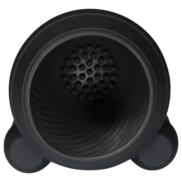 Rebel - akumulatora galviņas vibrators ar 2 motoriem melns