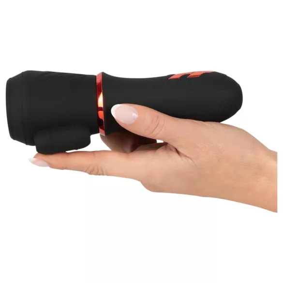 Rebel - akumulatora galviņas vibrators ar 2 motoriem melns
