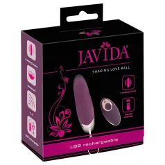 Javida vibrējošā olveida rotaļlieta ar tālvadību, lila