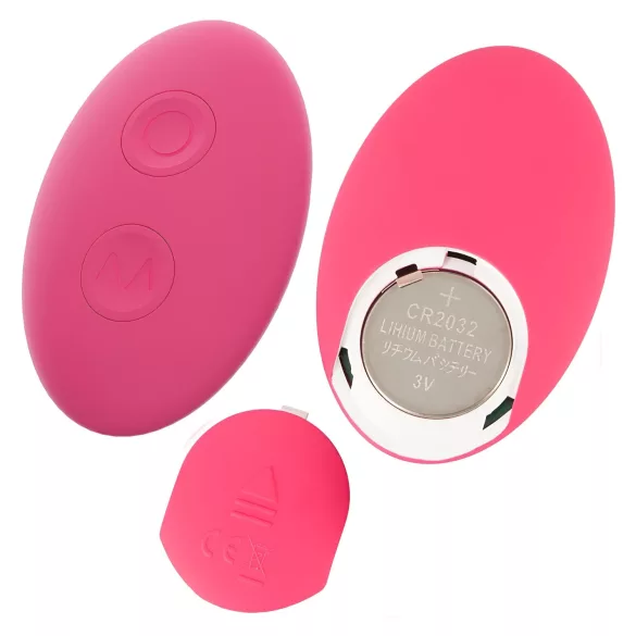 SMILE biksīšu vibratorrs ar tālvadību, uzlādējams, rozā
