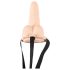 You2Toys Strap-on - dobspraudnis ar dobu vibrāciju (neitrāls tonis)