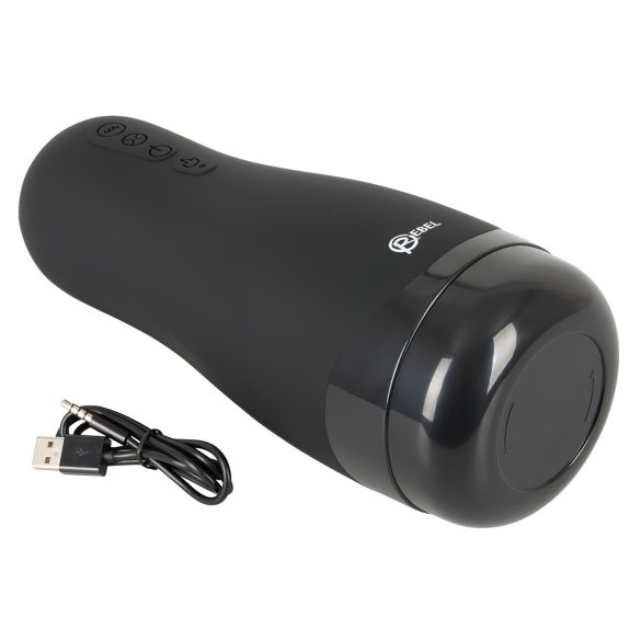 Rebel masturbators ar 3 funkcijām, uzlādējams, sildošs masturbators