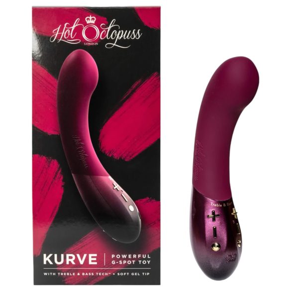 Hot Octopuss Kurve - Uzlādējams, ūdensizturīgs G-punkta vibrators (violets)