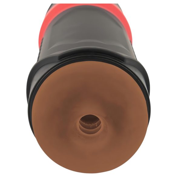 WYNE 04 - uzlād. vibrējošs-sūkāj. masturbators (brūns)