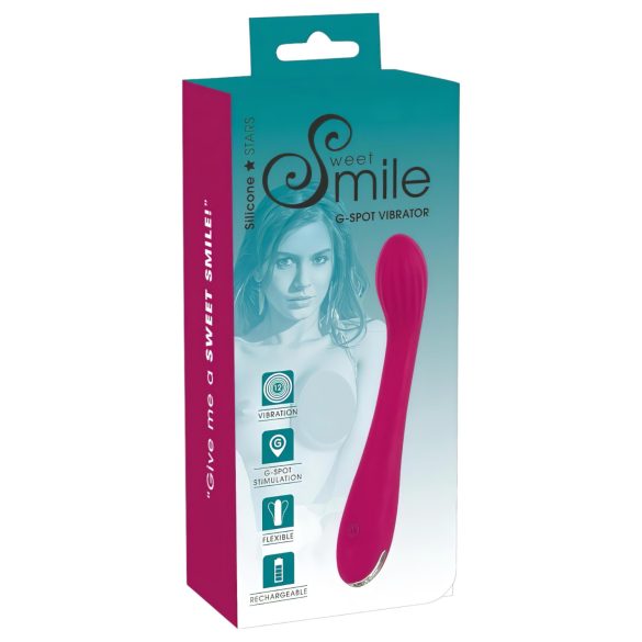 SMILE G-punktam - uzlādējams, rievots G-punkta vibrators (violets)