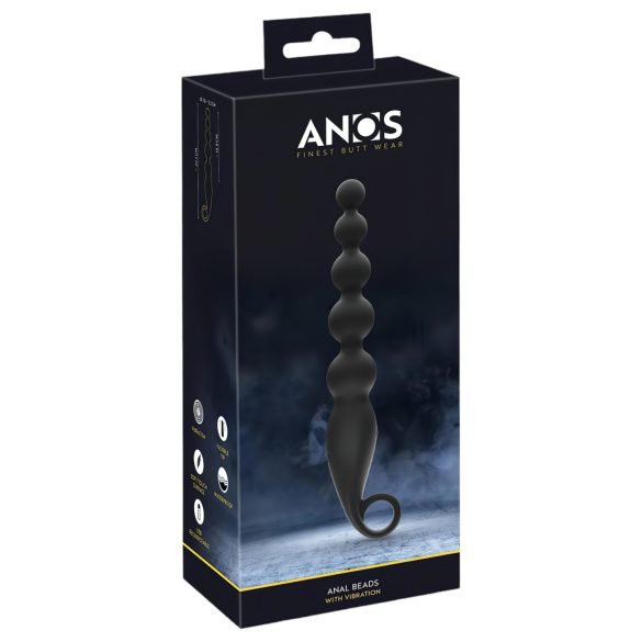 ANOS anālās pērlītes - melns anālais vibrators