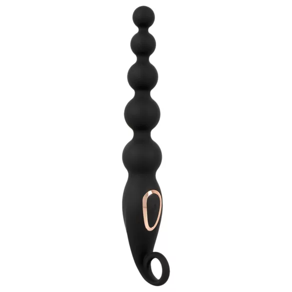 ANOS anālais lodīšu vibrators ar pērlītēm, melns