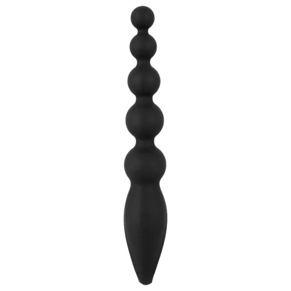 ANOS anālais lodīšu vibrators ar pērlītēm, melns