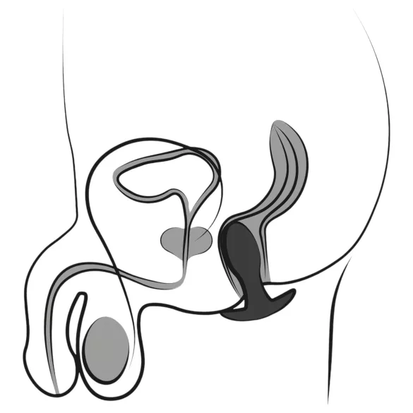 ANOS - ūdensizturīgs prostatas vibrators ar akumulatoru melns
