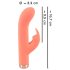 You2Toys peachy! mini rabbit - uzlādējams truša formas vibrators (persiks)