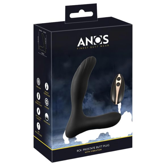 ANOS RC - bezvadu uzlādējams prostatas vibrators (melns)
