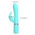 Pillow Talk Lively - uzlādējams, vibrators ar klitora stimulāciju (tirkīzs)