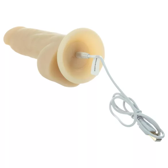Naked Addiction Rotating 7 - rotējošs vibrators (18cm) - dabīgs