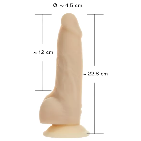 Naked Addiction Rotating 7 - rotējošs vibrators (18cm) - dabīgs