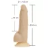 Naked Addiction Rotating 7 - rotējošs vibrators (18cm) - dabīgs
