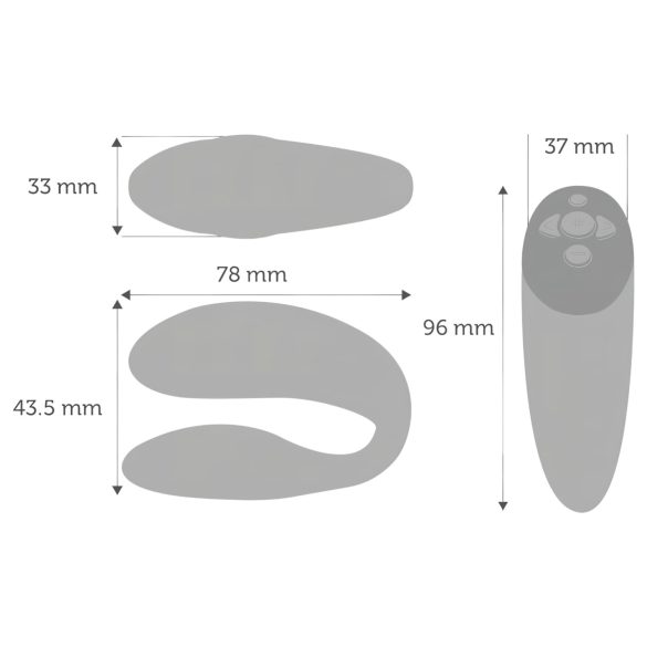 We-Vibe Chorus - pāru vibrators uzlādējams ar viedierīces vadību oranžs