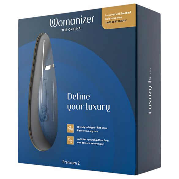 Womanizer Premium 2 - klitora stimulators ar gaisa viļņiem zils