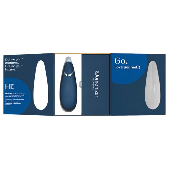 Womanizer Premium 2 - klitora stimulators ar gaisa viļņiem zils