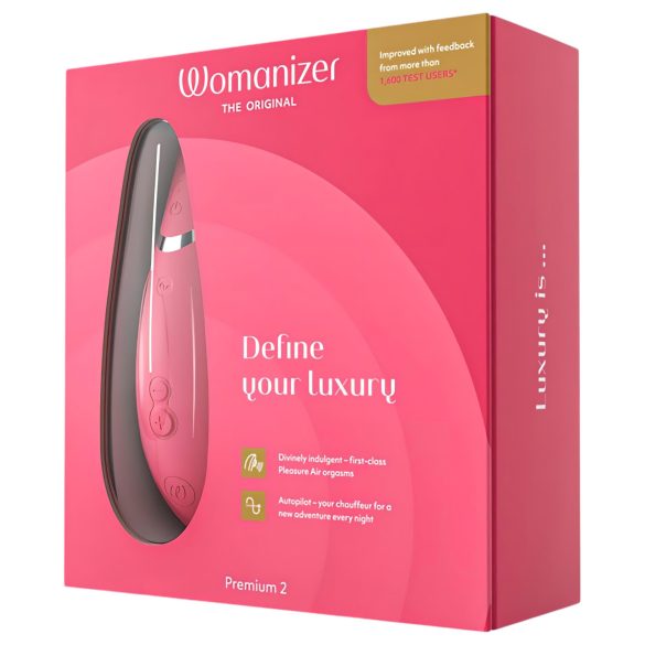 Womanizer Premium 2 - klitora stimulators ar gaisa viļņiem rozā