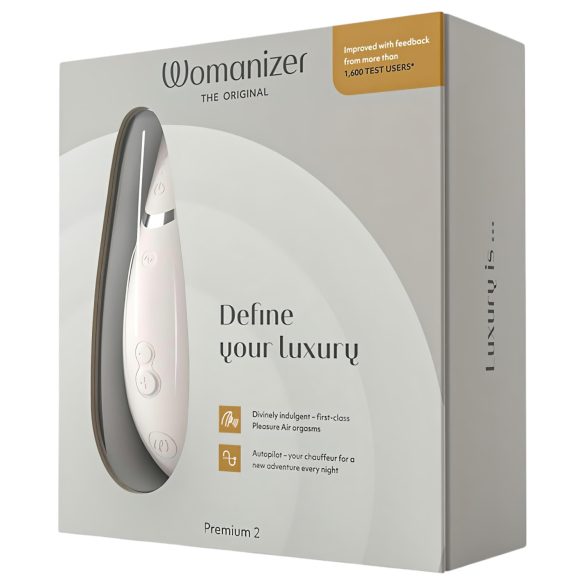 Womanizer Premium 2 - klitora stimulator ar gaisa viļņiem balts