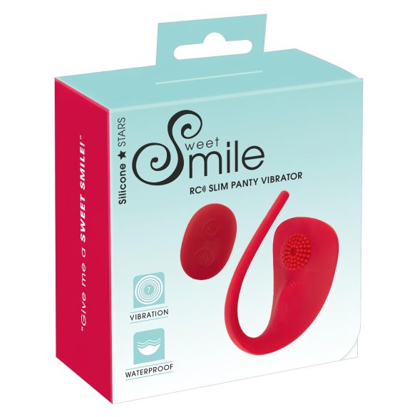 SMILE Slim Biksītes - bezvadu, akumulatoru klitora vibrators (sarkans)