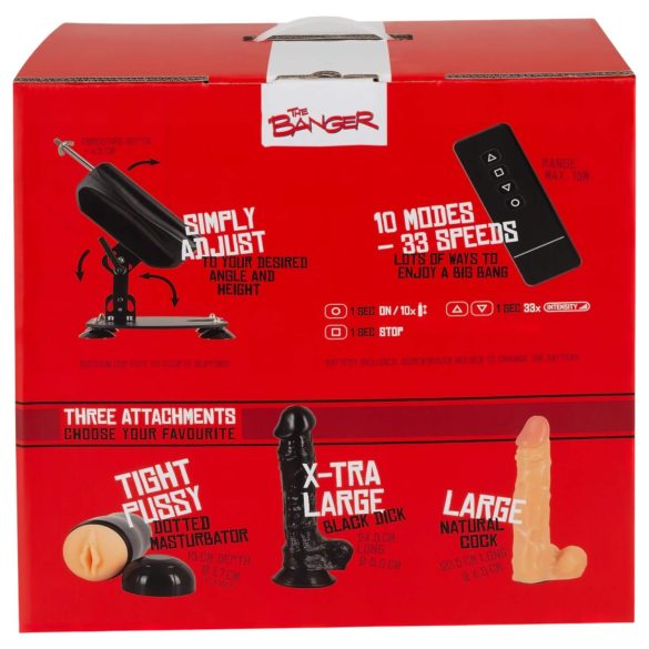 The Banger Baudas Mašīna - seksa mašīna + 2 dildo un 1 mākslīgā vagīna