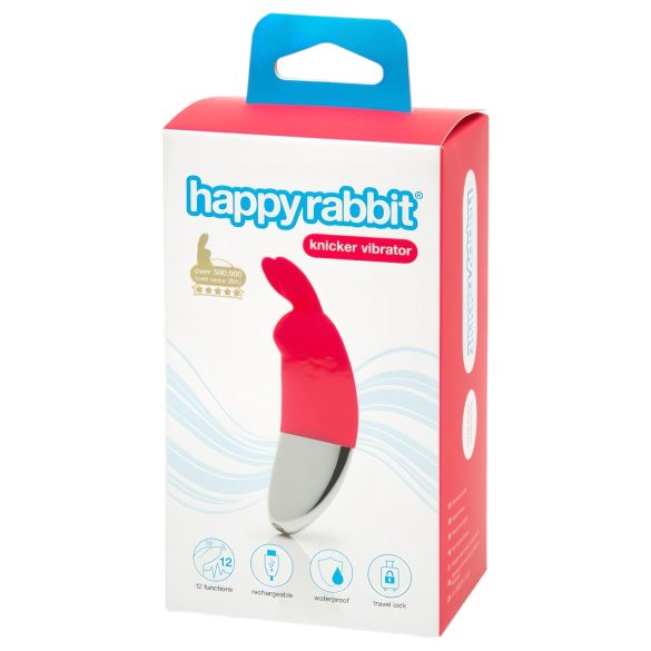 Happyrabbit Biksītes - uzlādējams klitora vibrators (sarkans)