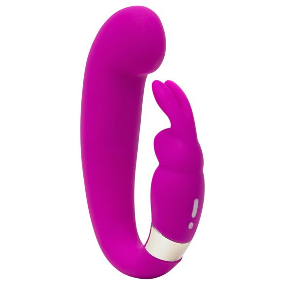 Happyrabbit mini G punkta vibrators ar klitora stimulatoru, uzlādējams, violets