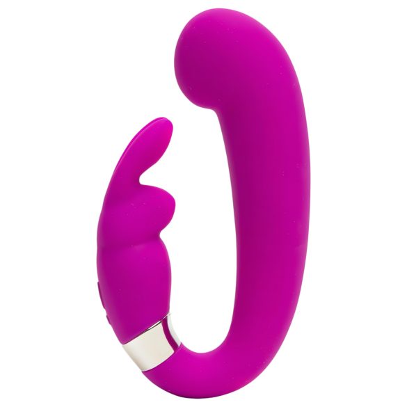 Happyrabbit mini G punkta vibrators ar klitora stimulatoru, uzlādējams, violets