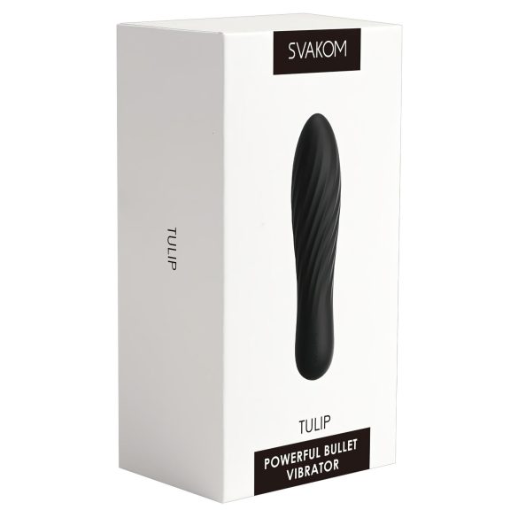 Svakom Tulip - akumulatora mini vibrators (melns)