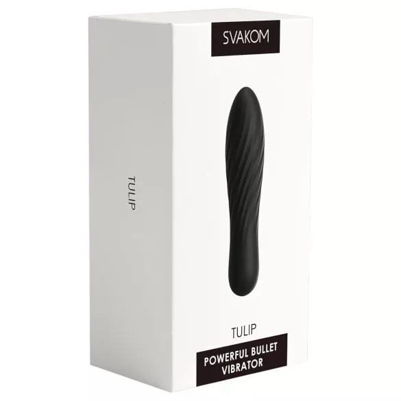 Svakom Tulip - akumulatora mini masāžas vibrators (melns)