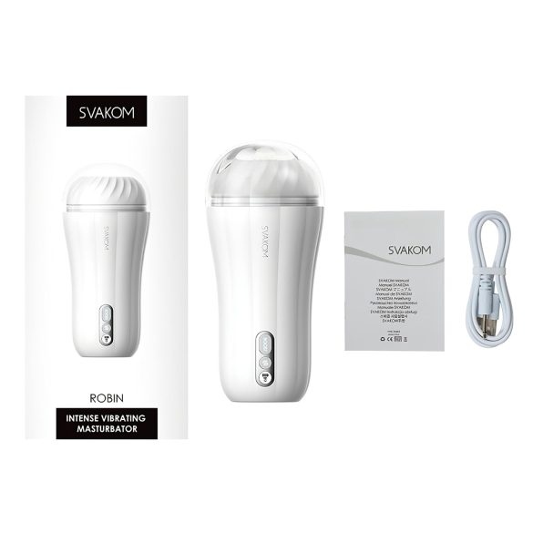 Svakom Robin - uzlādējams masturbators (balts)
