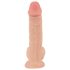 Dabīgās ādas dildo - 19 cm (naturāls)