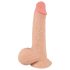 Dabīgās ādas dildo - 19 cm (naturāls)