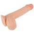 Dabīgās ādas dildo - 19 cm (naturāls)