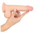 Dabīgās ādas dildo - 19 cm (naturāls)