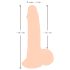 Dabīgās ādas dildo - 19 cm (naturāls)