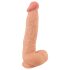 Natūralas ādas dildo - 25cm
