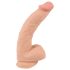 Natūralas ādas dildo - 25cm