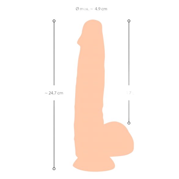 Nature Skin dildo ar ādu 25cm naturāls