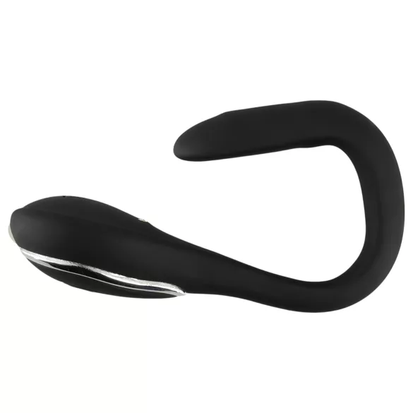 Penīsa plug dilatators - akumulatora vibrācijas dilatators (1 cm, melns)